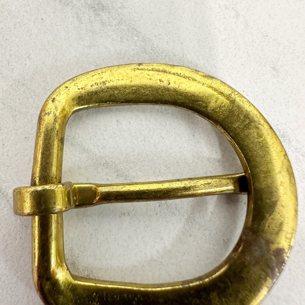 Small Rounded Gold Tone Simple Basic Belt Buckle - Picture 6 of 7